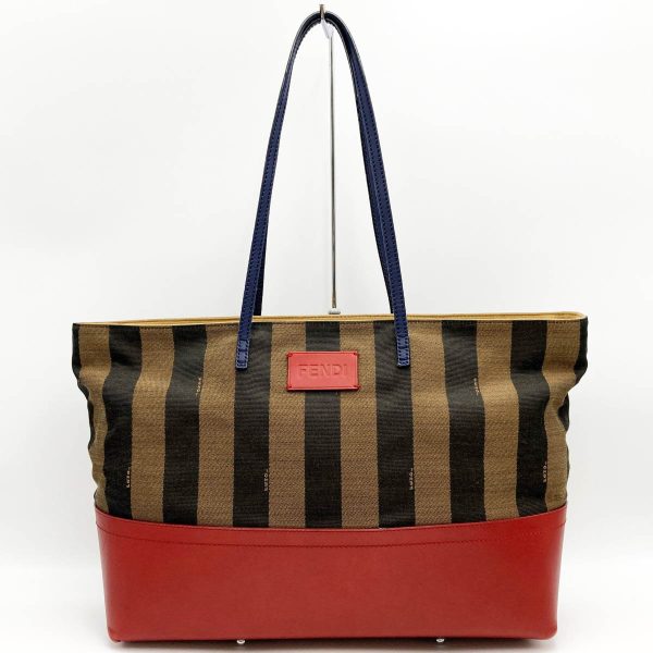 ityeiz8zwv80 1 Fendi Pecan Canvas Tote Shoulder Bag Brown Red