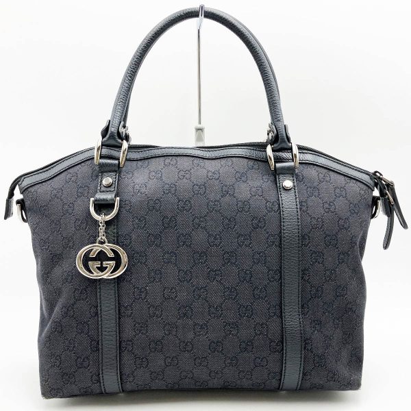 ityk2m22wydg 1 Gucci GG Canvas Tote Bag Black