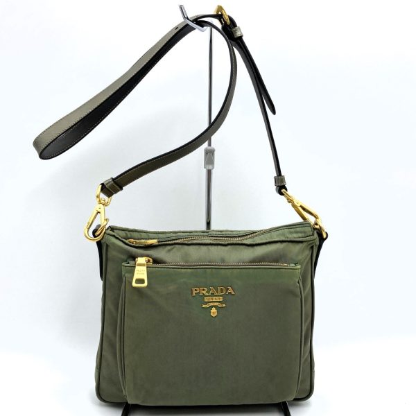 ityw5znxykrs 1 Prada Nylon Diagonal Shoulder Bag Green