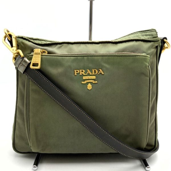 ityw5znxykrs 3 Prada Nylon Diagonal Shoulder Bag Green