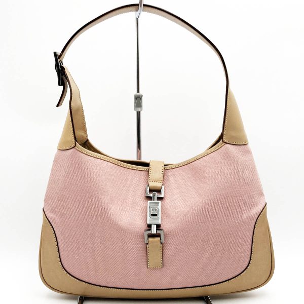 itz2n8jkre1w 1 Gucci Jackie Shoulder Bag Pink Beige Canvas