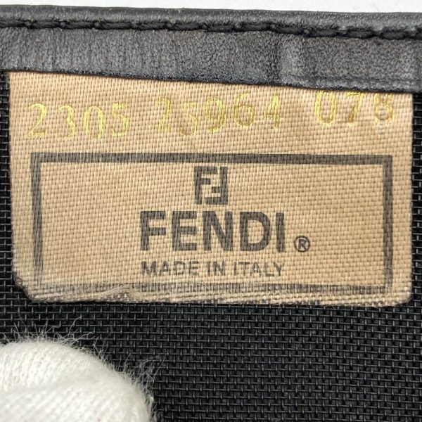 itz8ls4fzbsa 7 Fendi Mesh Nylon Shoulder Bag Black