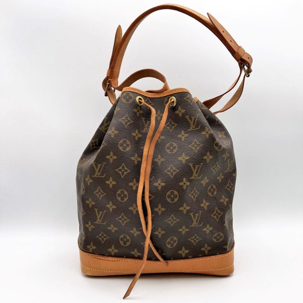 itzw1yeo9thc 1 Louis Vuitton Noe Monogram Drawstring Shoulder Bag Brown