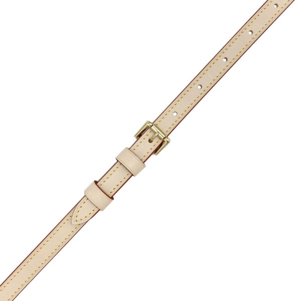 j52312 02 Louis Vuitton Tanned Leather Shoulder Strap Gold