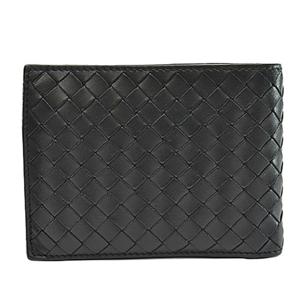 k10254 1 Bottega Veneta Wallet Intrecciato Leather Black