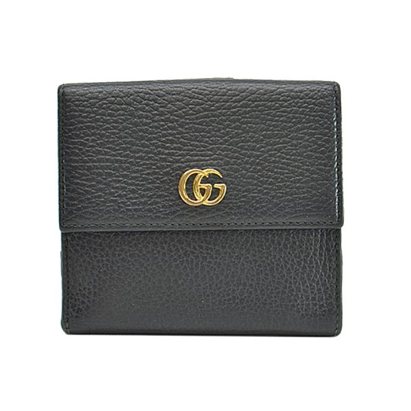 k10295f Gucci Petit Marmont Leather Bifold Wallet Black