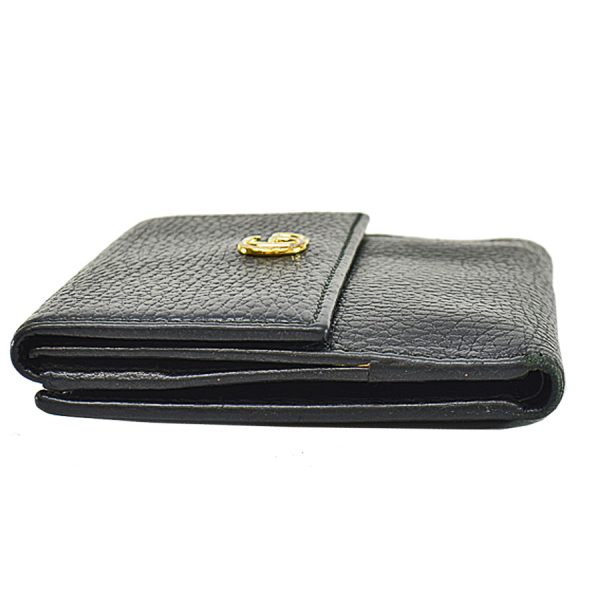 k10295f 2 Gucci Petit Marmont Leather Bifold Wallet Black