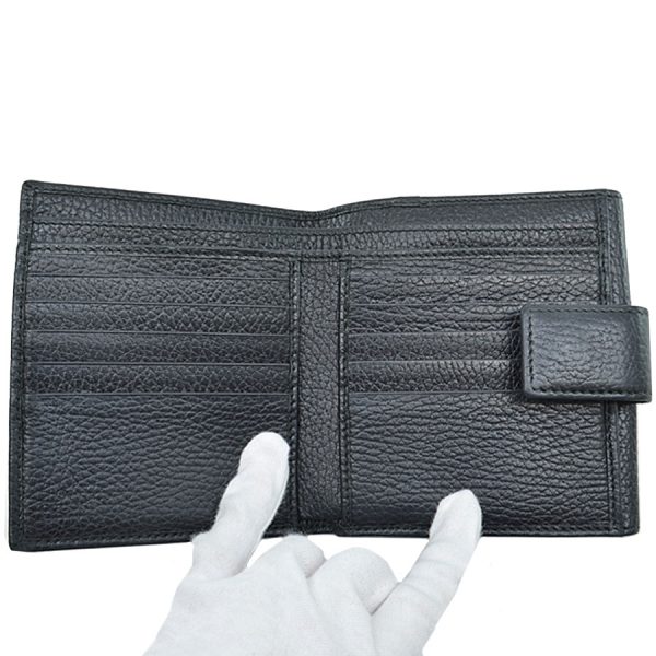 k10295f 3 Gucci Petit Marmont Leather Bifold Wallet Black