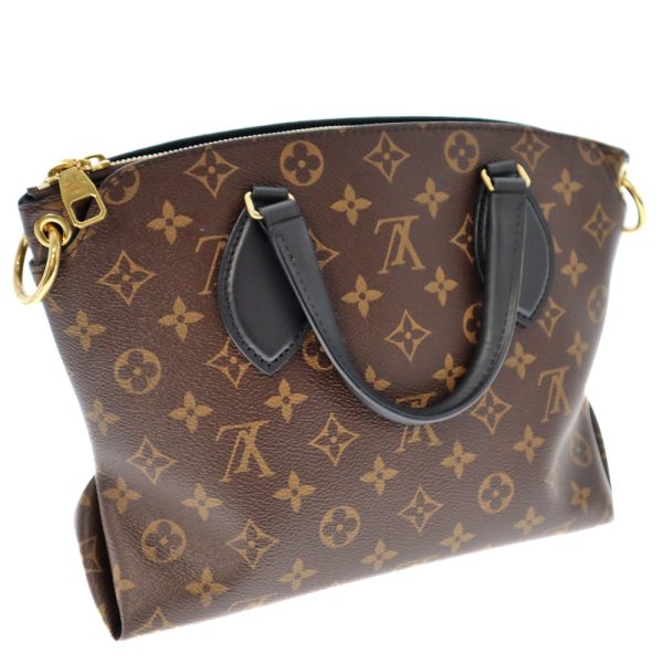 k21 7297 2 Louis Vuitton Flower Zip Tote PM 2WAY Brown Black