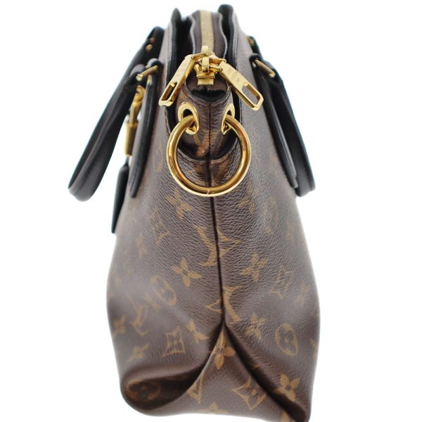 k21 7297 3 Louis Vuitton Flower Zip Tote PM 2WAY Brown Black