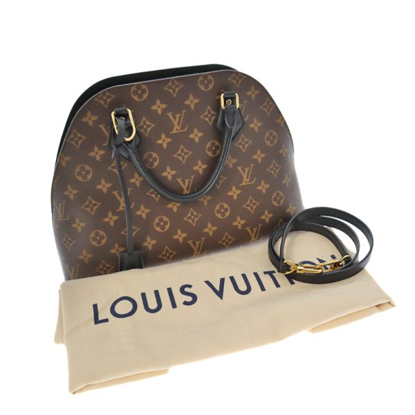 k21 7298 15 Louis Vuitton Alma Into 2way Handbag Leather Brown