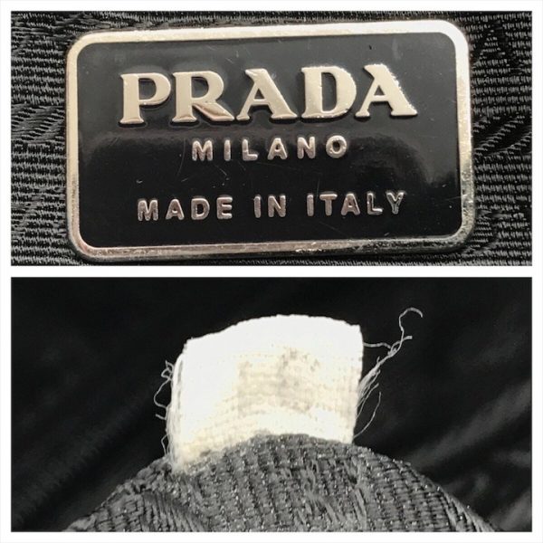 k2449 9 Prada Messenger Shoulder Bag Triangle Logo Black