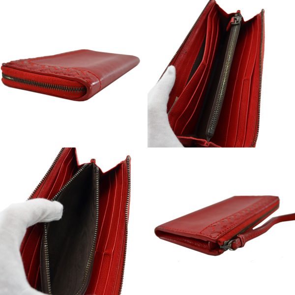 k7425 1 Bottega Veneta Long Wallet Leather Red