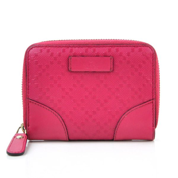 k7996 Gucci Leather Round Zipper Coin Case Pink