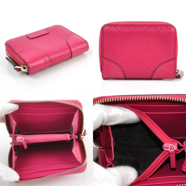 k7996 1 Gucci Leather Round Zipper Coin Case Pink