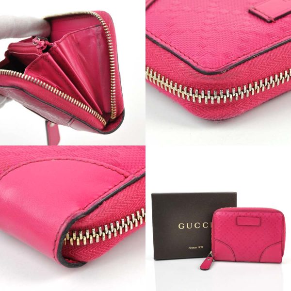 k7996 2 Gucci Leather Round Zipper Coin Case Pink