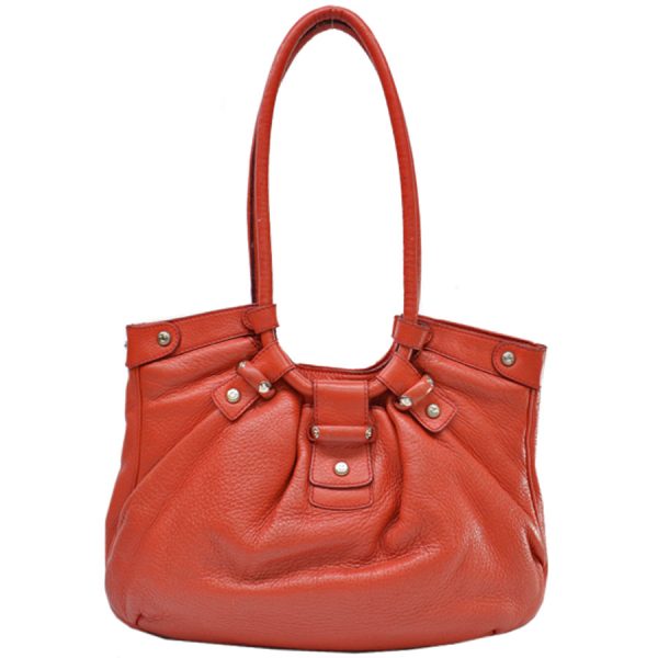 k9856a 2 Salvatore Ferragamo Bag Gancini Orange Red Leather