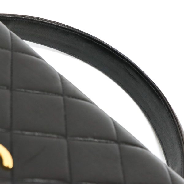 km22 0376 06 Chanel Matelasse Lambskin Leather Handbag Black