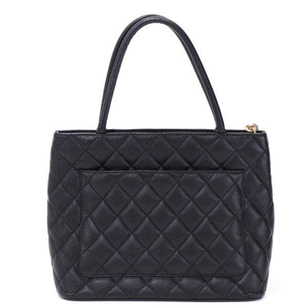 km23 0358 04 Chanel Reprint Caviar Skin Leather Shoulder Tote Bag Black