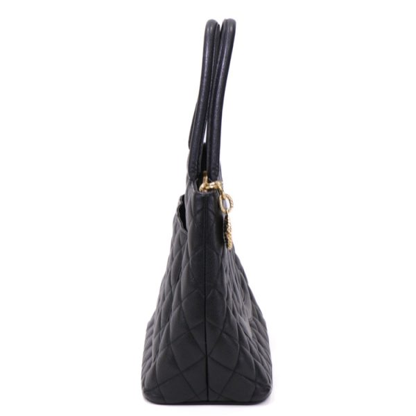 km23 0358 05 Chanel Reprint Caviar Skin Leather Shoulder Tote Bag Black