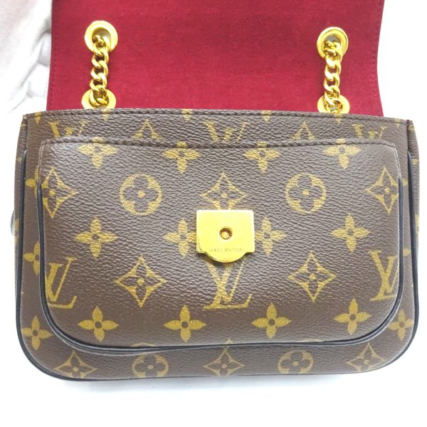 kr204391 11 Louis Vuitton Monogram Passy Chain Shoulder Bag Brown