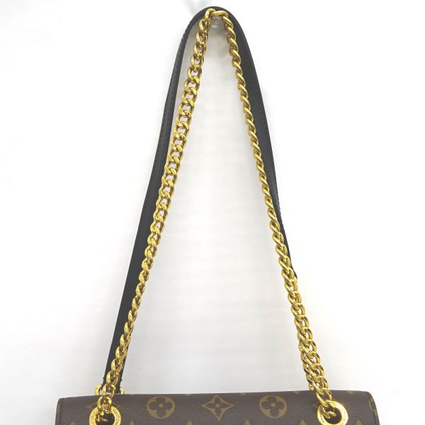 kr204391 4 Louis Vuitton Monogram Passy Chain Shoulder Bag Brown