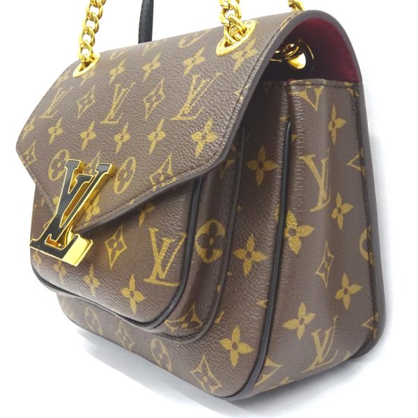 kr204391 5 Louis Vuitton Monogram Passy Chain Shoulder Bag Brown