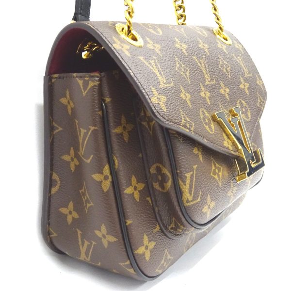 kr204391 6 Louis Vuitton Monogram Passy Chain Shoulder Bag Brown