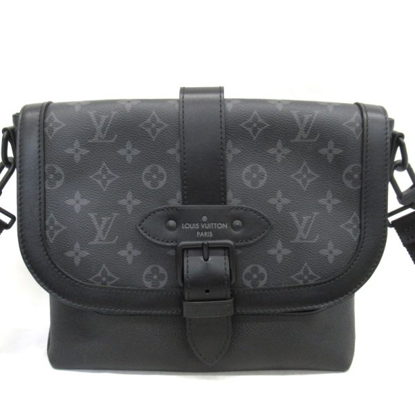 kr63701 2 Louis Vuitton Saumur Messenger Shoulder Bag Black