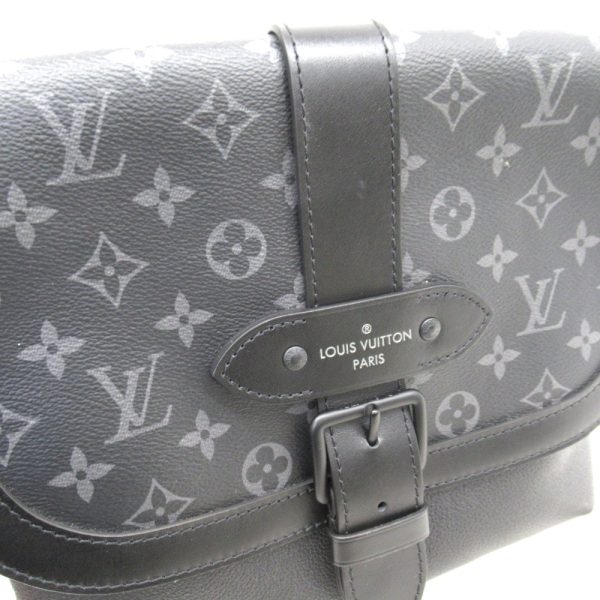 kr63701 8 Louis Vuitton Saumur Messenger Shoulder Bag Black