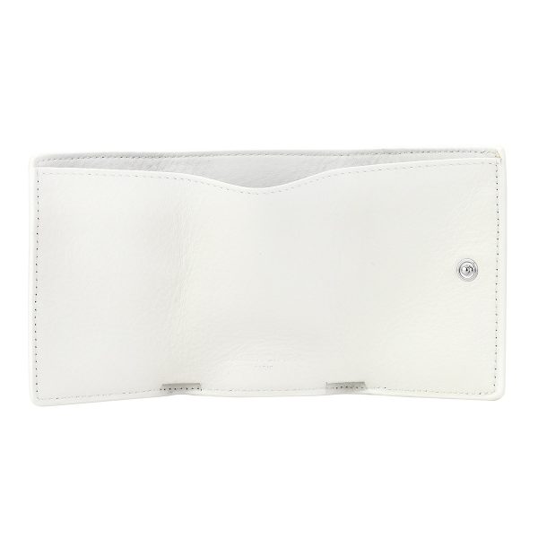 l03391446dlq0n9002 4 Balenciaga Papier Trifold Wallet Leather White