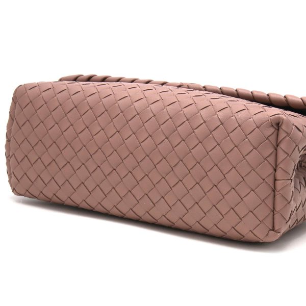 lbbo386498vo0ad6600x Bottega Veneta Intrecciato Lambskin Shoulder Bag Pink