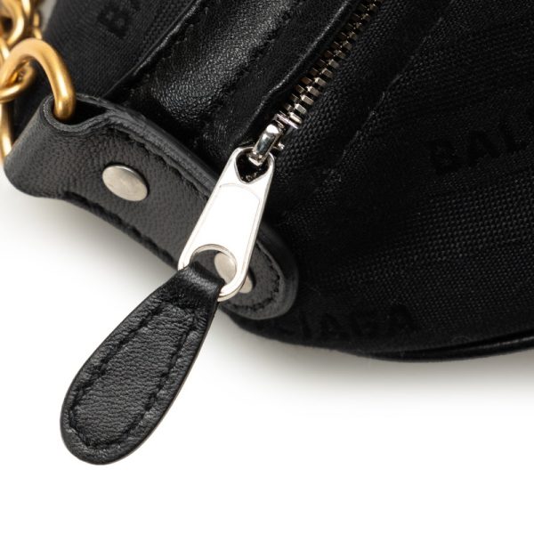 lcmd7ubivdadnsti 8 Balenciaga Souvenir Small Body Waist Bag Canvas Leather Black