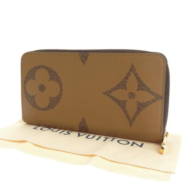 lv1008 2 Louis Vuitton Monogram Giant Reverse Zippy Wallet Round Zipper Long Wallet