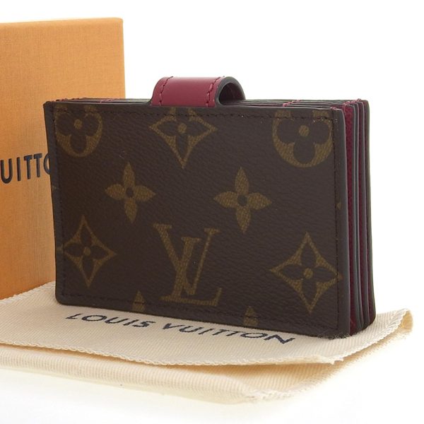 lv1121 2 Louis Vuitton Porto Cult Card Case Business Card Holder Fuchsia