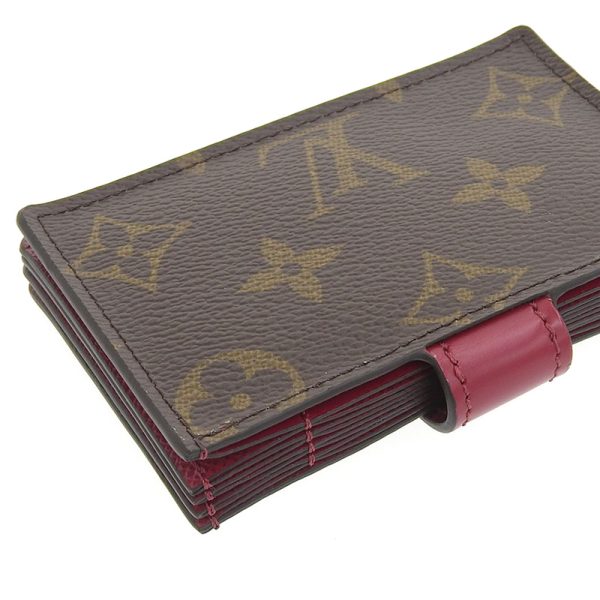 lv1121 4 Louis Vuitton Porto Cult Card Case Business Card Holder Fuchsia