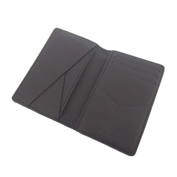 lv1227 4 Louis Vuitton Organizer Depoche Card Case Business Card Holder Leather Noir