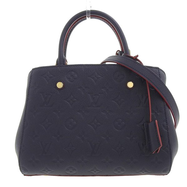 lv1235 1 Louis Vuitton Montaigne Handbag Empreinte Marine Rouge