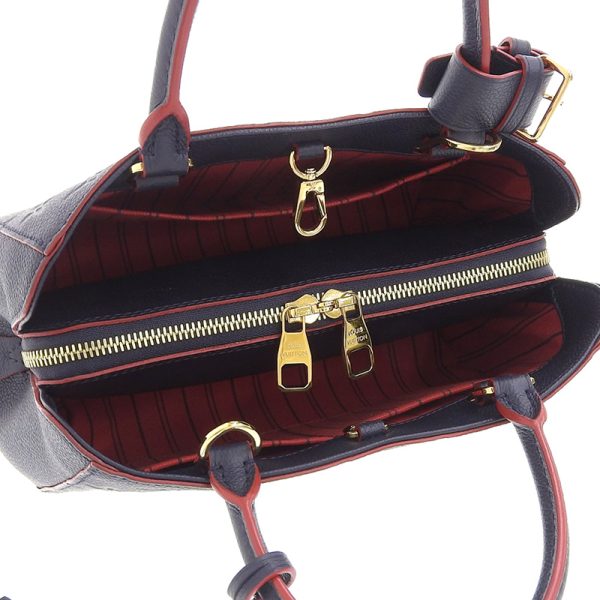 lv1235 6 Louis Vuitton Montaigne Handbag Empreinte Marine Rouge