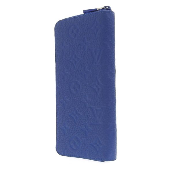 lv1246 2 Louis Vuitton Zippy Wallet Vertical Long Wallet Taurillon Leather Neon Blue