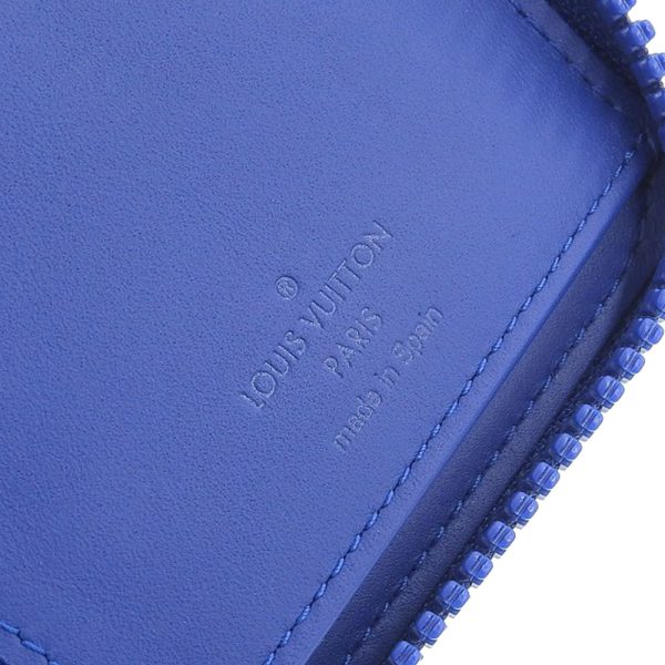 lv1246 7 Louis Vuitton Zippy Wallet Vertical Long Wallet Taurillon Leather Neon Blue