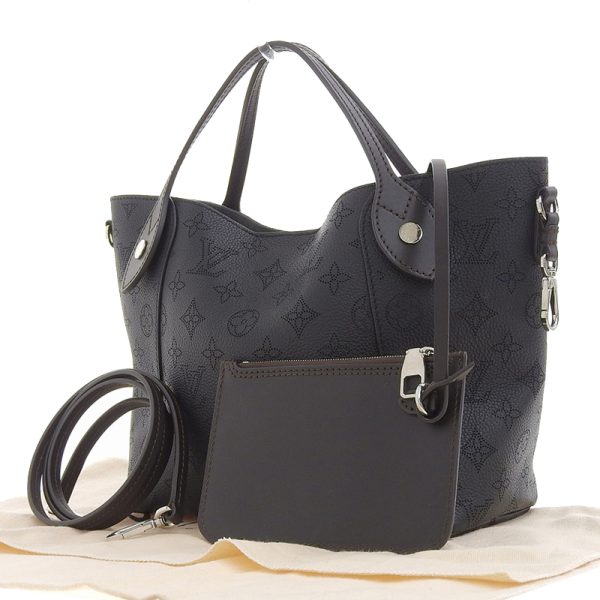 lv1273 2 Louis Vuitton Mahina Hina Bag Handbag Shoulder Bag Noir