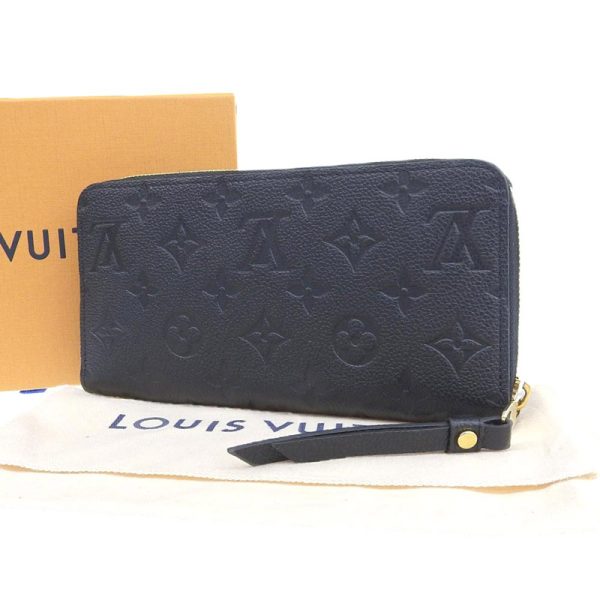 lv1302 2 Louis Vuitton Empreinte Zippy Wallet Long Wallet Noir