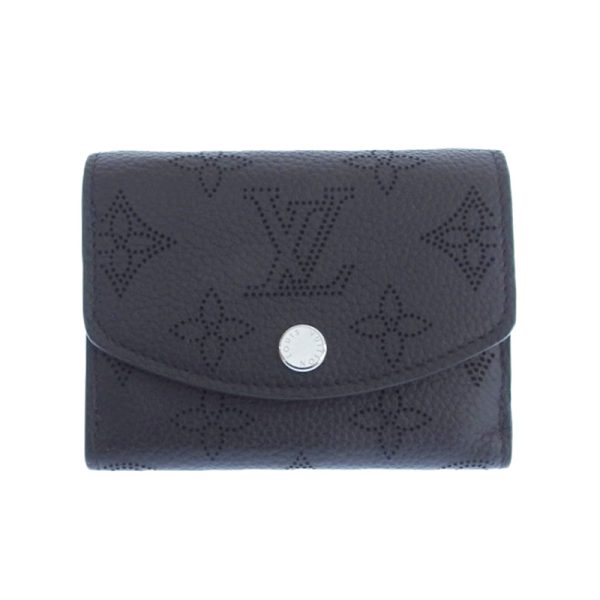 lv1303 1 Louis Vuitton Mahina Portefeuille Iris Trifold Wallet Compact Wallet Noir