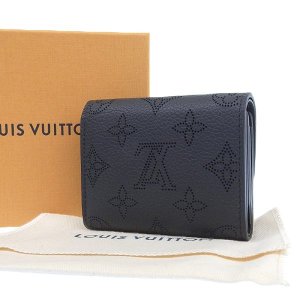 lv1303 2 Louis Vuitton Mahina Portefeuille Iris Trifold Wallet Compact Wallet Noir