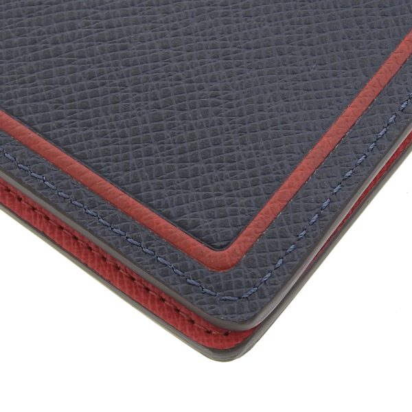 lv1314 4 Louis Vuitton Taiga Organizer de Poche Card Case Blue Marine Red