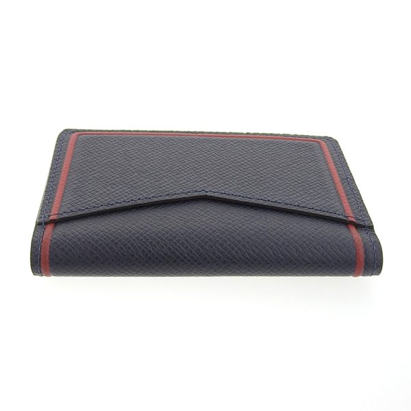 lv1314 5 Louis Vuitton Taiga Organizer de Poche Card Case Blue Marine Red