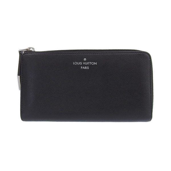 lv1335 1 Louis Vuitton Portefeuille Comet L shaped Zipper Long Wallet Taurillon Noir