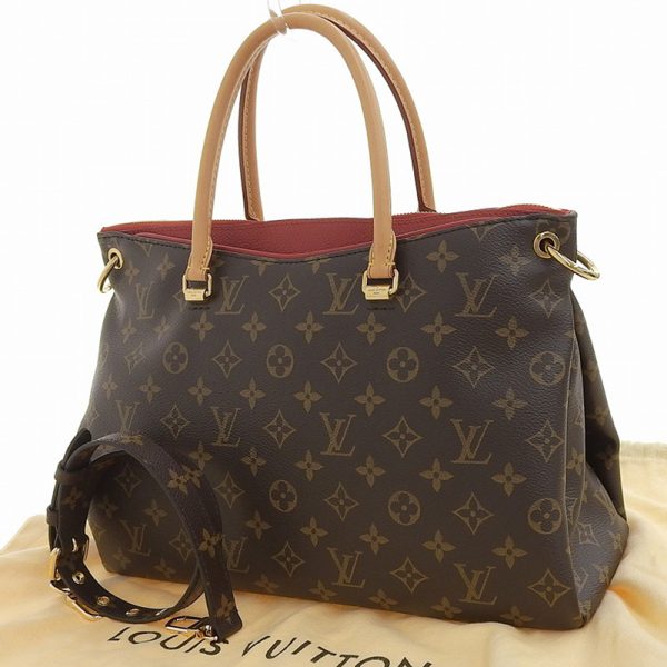 lv1345 2 Louis Vuitton Pallas MM Bag Handbag Shoulder Bag Monogram