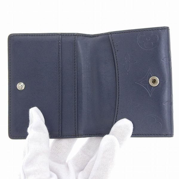 lv1351 4 Louis Vuitton Matte Ludlow Bifold Wallet Compact Wallet Navy